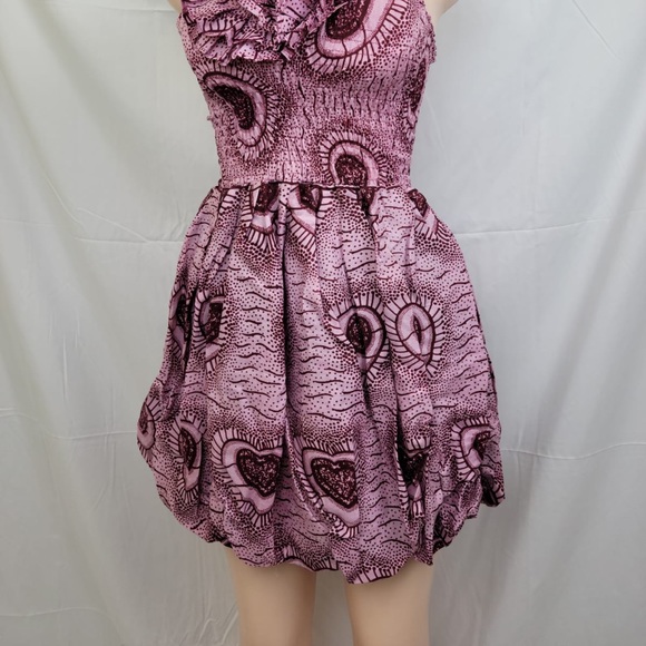 NWOT Mini Bubble African Print Dress - Picture 5 of 8